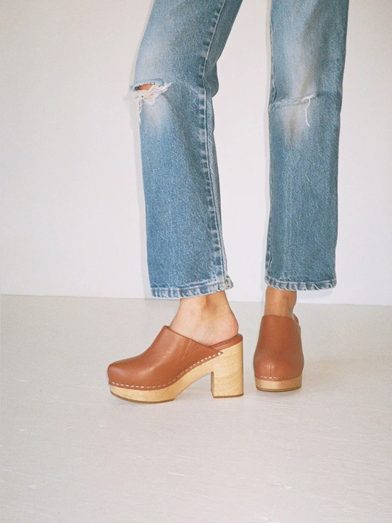 Charlotte Stone Shoes - CHARLOTTE STONE Anthropologie Marlo Clog Size 11 Luggage/Tan NWOB